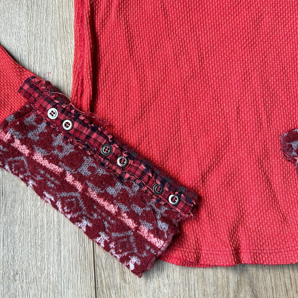 Free people we the free red art school thermal S - Picture 3 of 6